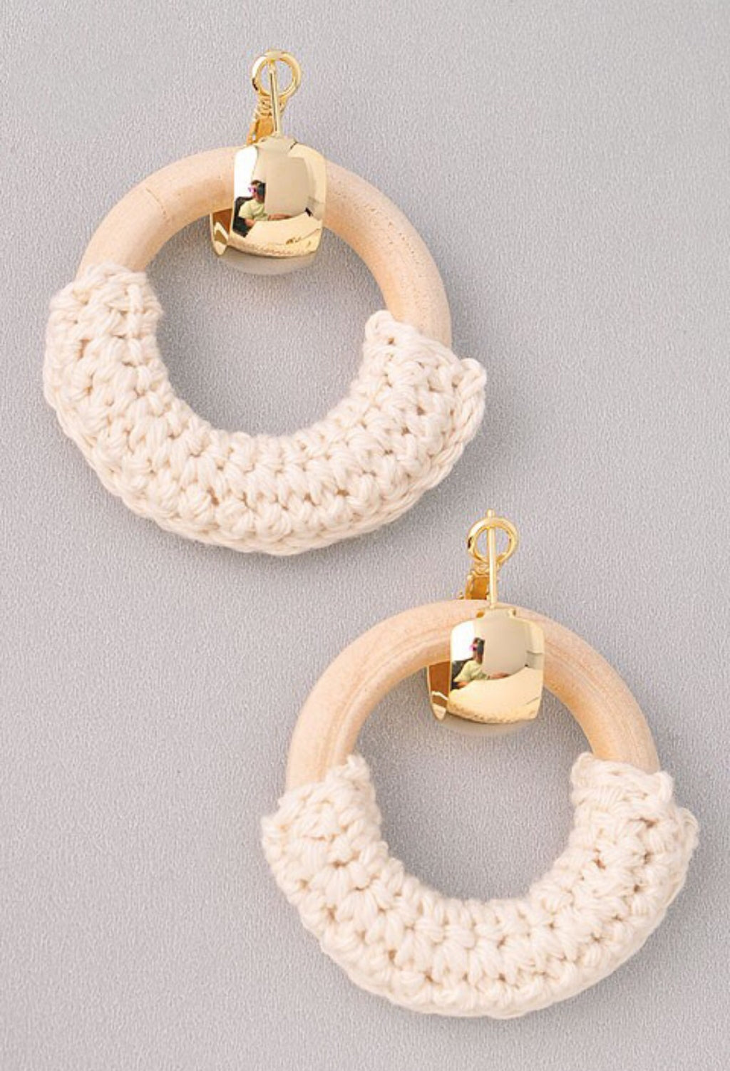 Crochet Wood Earrings